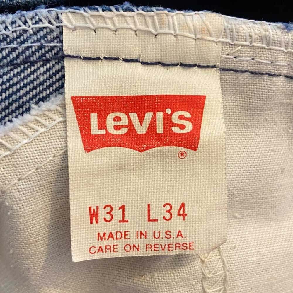 Vintage Levis 517 Jeans 31 x 34 Blue Denim White Tab Made in the USA - Picture 11 of 14
